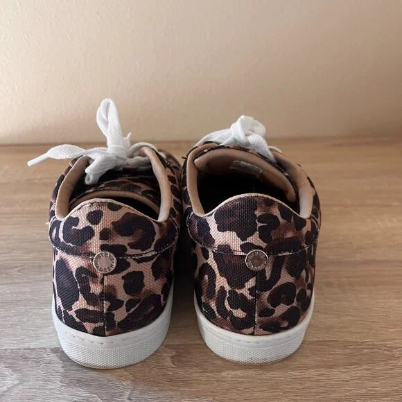 Steve Madden Leopard Print Canvas Sneakers with White Laces - Picture 3 of 7